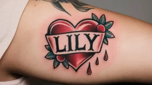 Name with Heart Tattoo Designs