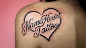 Creative Heart Tattoo Ideas: 3 Name Heart Tattoo